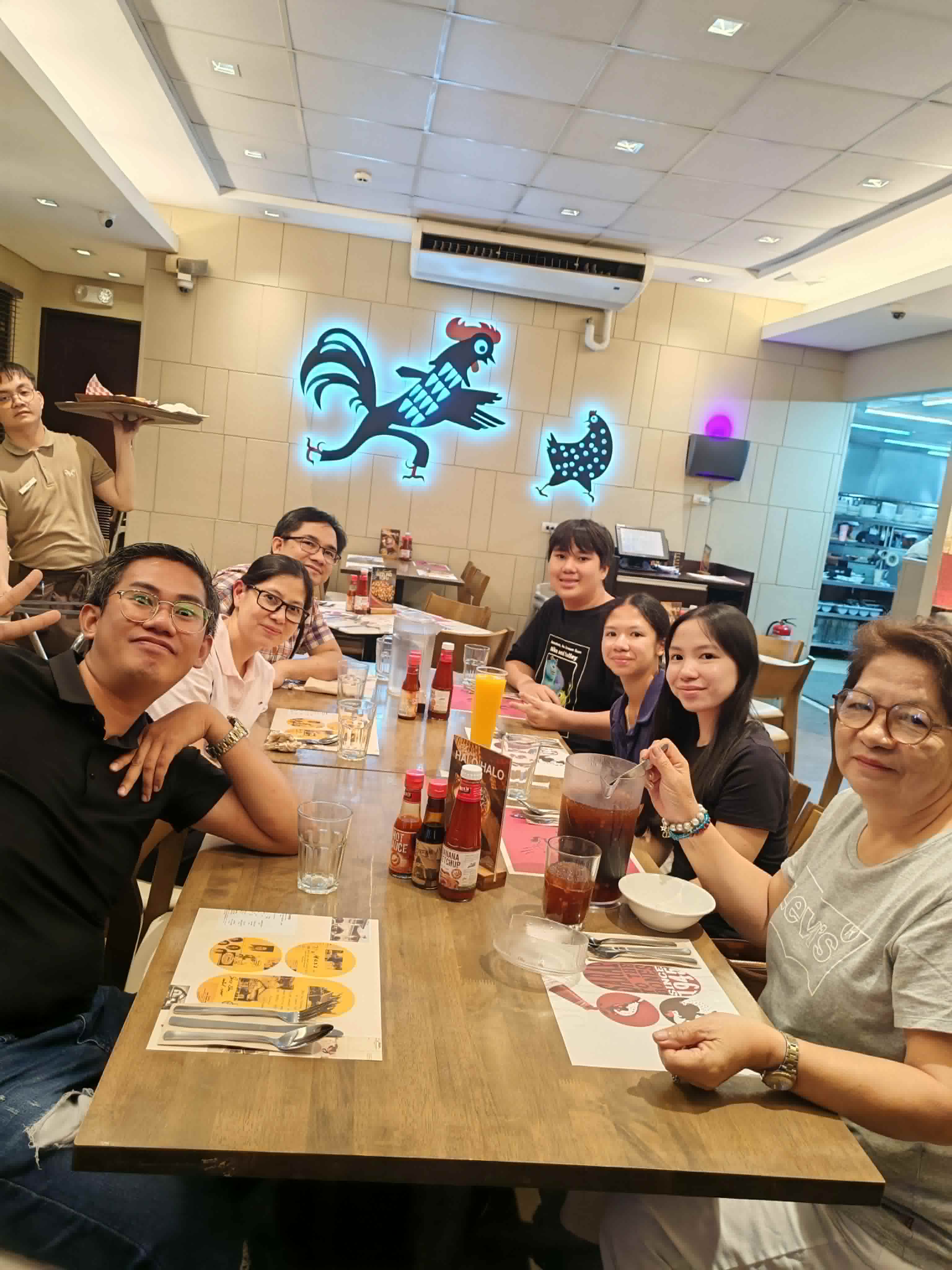 With our customer 8